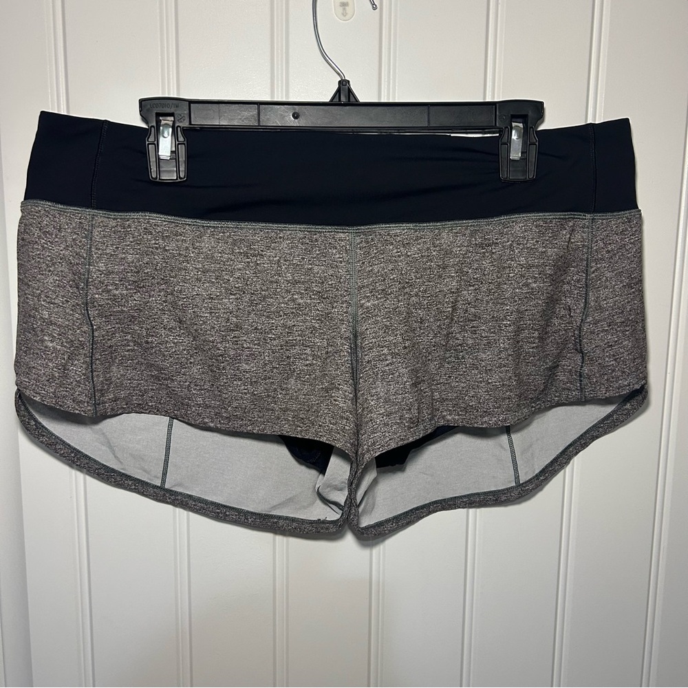 Lululemon Heather Grey Speed Up Running Shorts Size 10